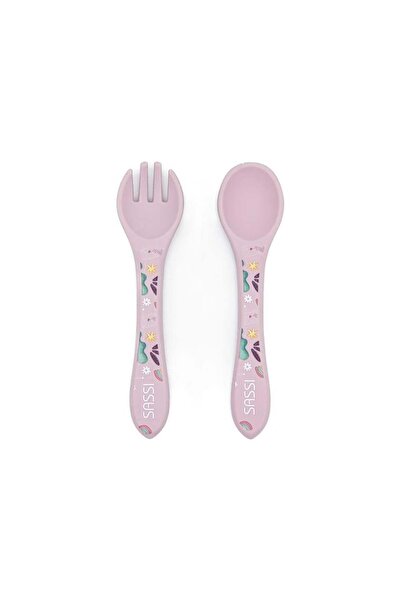 SassiLab Set de tacâmuri din silicon - Unicorn drăguț