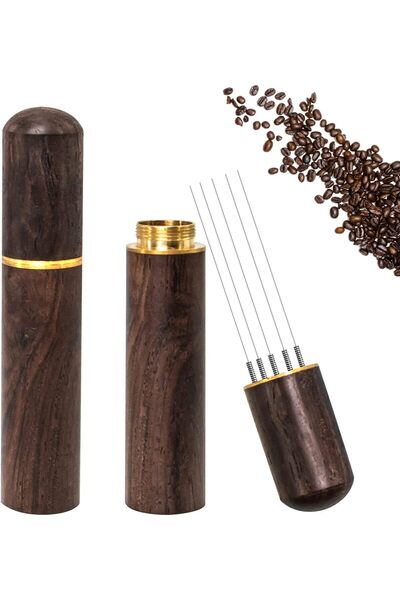 zola Coffee dispenser in portafilter, 5 needles, comfortable handle, housing, 18 x 83 mm, brown