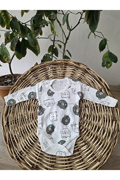 Nayinom 100% Cotton Teddy Bear Sleeves Baby Bodysuit |   Snap-On, Soft and Fl...