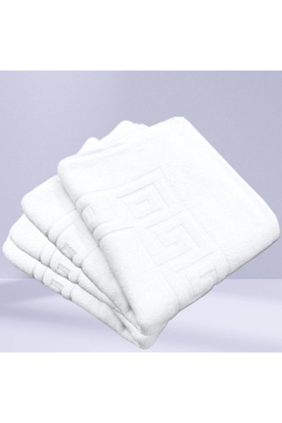 Artenova Set of 4 Bath Towels, residential, hotel, catering, Greek pattern, premium cotton, 70x140 cm