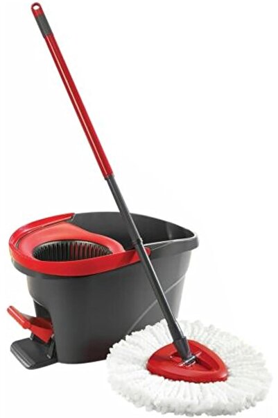 SULFAR Spin Mop and Bucket Set with Foot Pedal and Telescopic Handle 85-123 cm, 2-in-1 Microfiber Mo