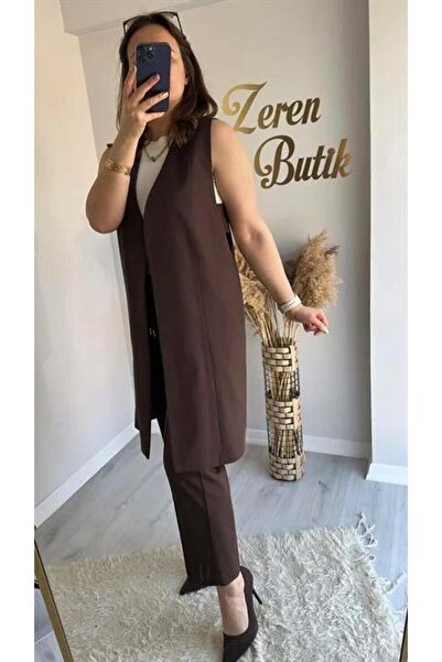 Tarz Noktası YANI DETAYLI UZUN YELEK