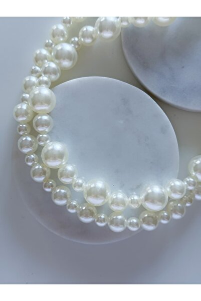CHARMLUCKY Pearl Bead 2-Piece Necklace