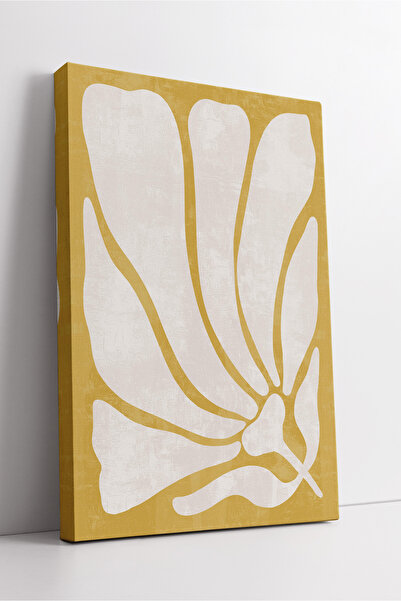 KOSS Dijital Tablou de pânză boho cu model de flori galbene și albe, decor mo...