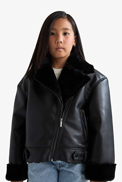 DeFacto Black Girl's Coat F0562A8/Bk27