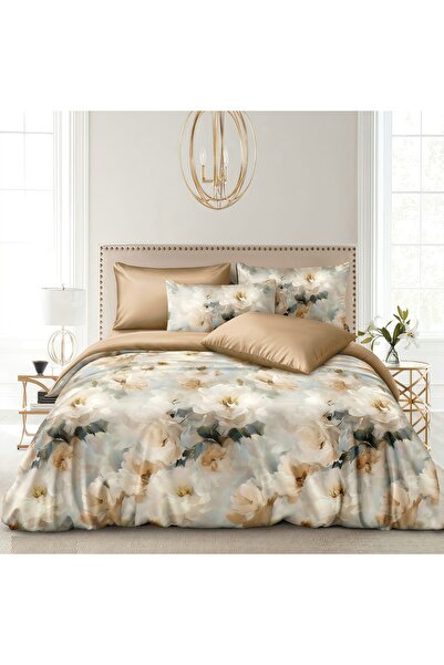 CHIRASO CHIRASO Bed Linen, Fine SATIN 4 Pieces ELASTIC Fitted Sheet 180x200 Duvet Cover 200x230 2 Pillowcases