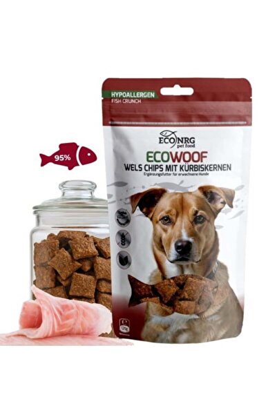 ECO NRG PET FOOD Fish Crunch Dog Treats - Catfish Chips with Pumpkin Seeds | 125 g