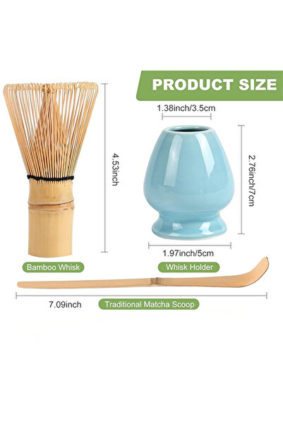 EHOME Matcha Whisk 3 Pcs Set，Matcha Bamboo Whisk, Matcha Whisk Holder,Matcha Whisk And Stand,Tea Scoop