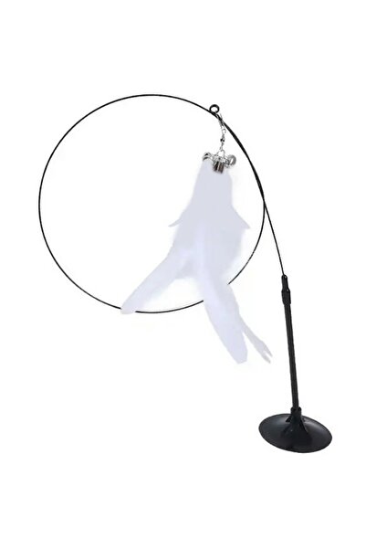 zola Interactive cat toy,plastic and metal, 95x7 cm, black-white