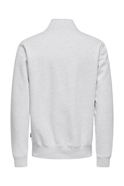 Only & Sons Onsceres Half Zip Sweat Noos Men's Gray Sweatshirt - 22019055