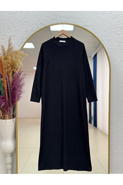 MİHRA STORE Φόρεμα με μανίκια Candella Reglan-AS4102 Μαύρο