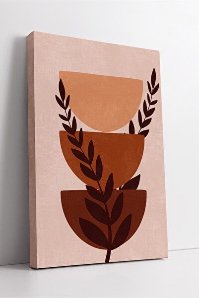 KOSS Dijital Pictură pe pânză minimalistă în stil boho cu motiv de plante – D...