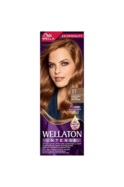 Wella Vopsea permanentă de păr Wellaton, blond mediu, șaten 7/7, 110 ml