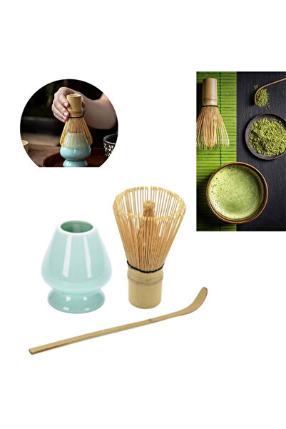 EHOME 3Pcs Matcha Whisk Set, Tea Set Includes Matcha Bowl With Spout, Matcha Whisk, Bamboo Matcha Scoop