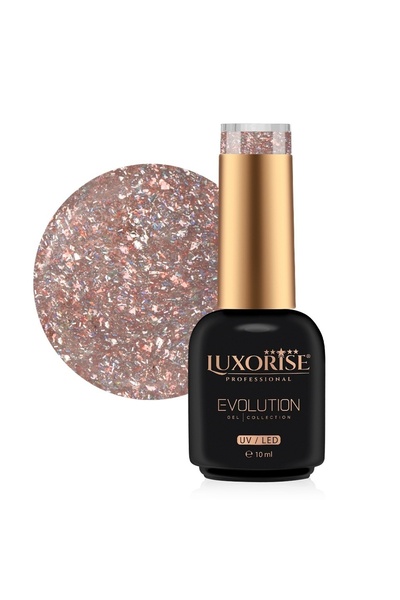 LUXORISE Evolution Semi-Permanent Nail Polish, Moonlight Mirage - Amber Flame 10ml