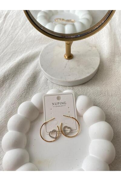 XP XUPİNG أقراط VIP Xuping على شكل قلب بتفاصيل دقيقة من الذهب الوردي