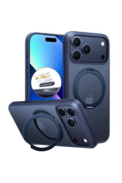 TORRAS 360° Rotatable Magnetic Stand iPhone 17 Pro Max Case - MagSafe Compatible, Midnight Blue