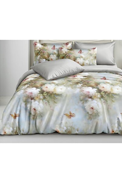 CHIRASO CHIRASO Bed Linen, Fine SATIN 4 Pieces ELASTIC Fitted Sheet 180x200 Duvet Cover 200x230 2 Pillowcases