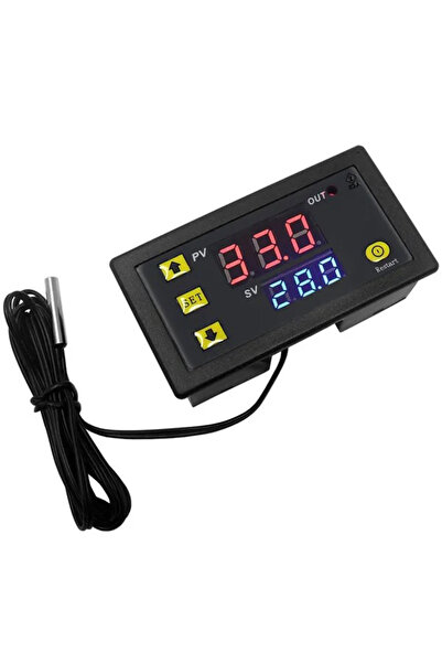 zola Digital thermostat with waterproof probe, LCD display, cooling/heating mode, -50/+120°C, LED