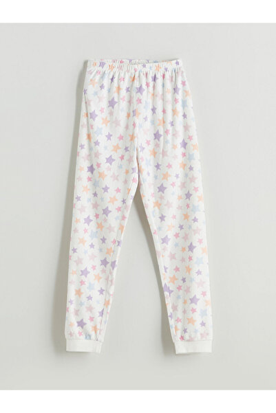 LC Waikiki Λευκό ελαστικό κάτω μέρος πιτζάμας για κορίτσια