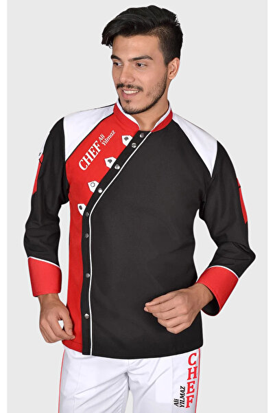 Üniformanya Jachetă de bucătar cu cadou cu nume Jachetă de bucătar Uniformă d...