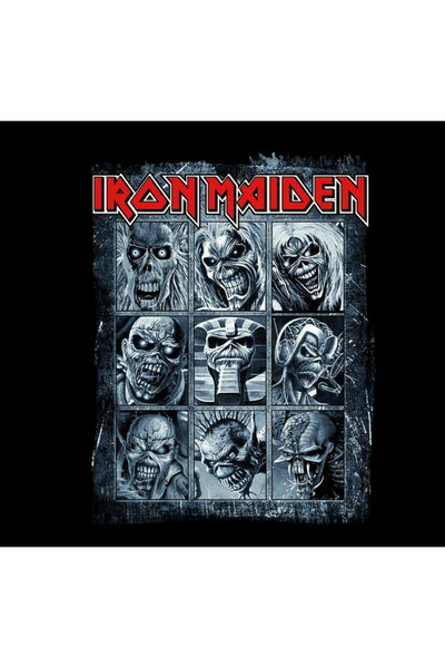 fame-stoned Iron Maiden - Metal - Music Band Printed Unisex 100% Cotton Black T-Shirt