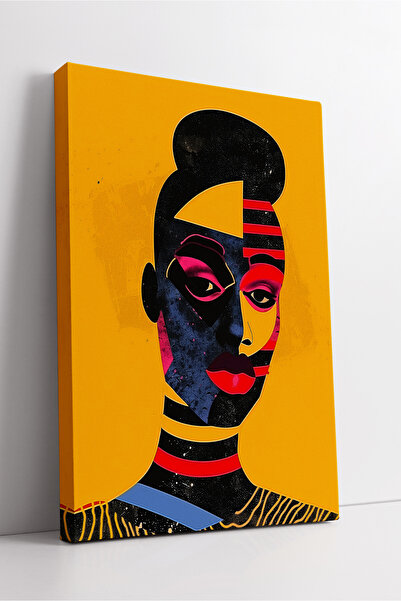 KOSS Dijital Αφηρημένο πορτρέτο αφρικανής γυναίκας Μοντέρνα έθνικ τέχνη Διακο...