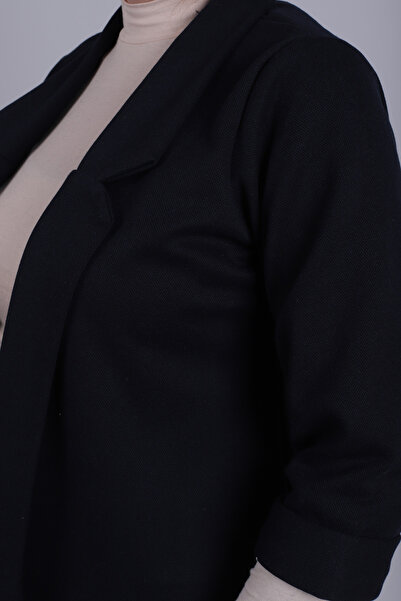 armonika Women's Dark Navy Blue Double Sleeve Jacket Arm-26K001054