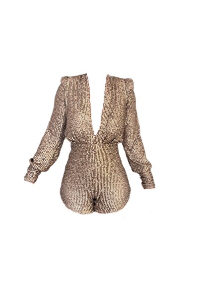 Rocky girl Derin V mini payet mayo şort tulum