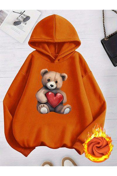 MODAVİBE Unisex Sa kapuljačom Štampano Kengur džep Čupkani materijal Dukserica