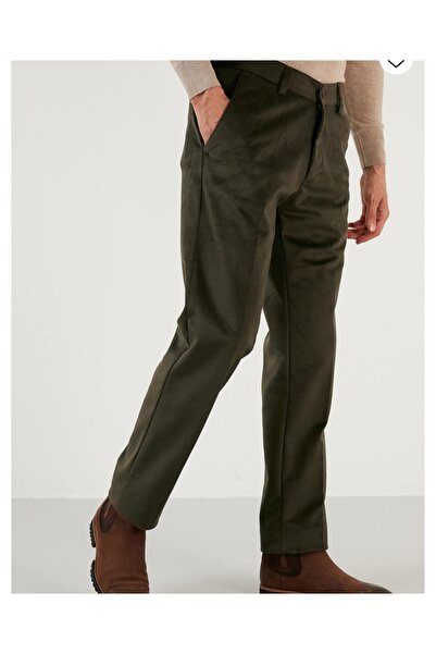 DYNAMO Men's Normal Bel Regular Fit Straight Leg Lycra Inside Sharp Fleece-Lined Quality Velvet Pants