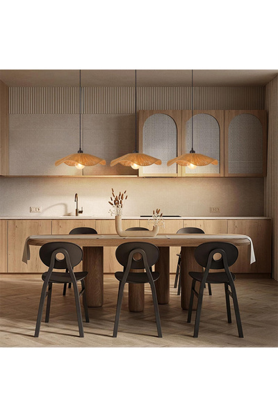 Sumkyle 40cm Small Boho Woven Twine Pendant Light Modern Ceiling Hanging Light Handwoven Chandelier