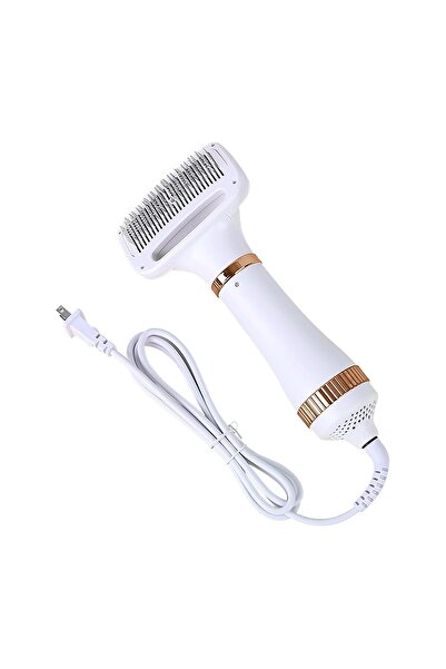 zola 2 in 1 pet brush, with dryer, 2 drying modes, 300 W, 220-230V, white with gold, plastic, 24x12x6 cm