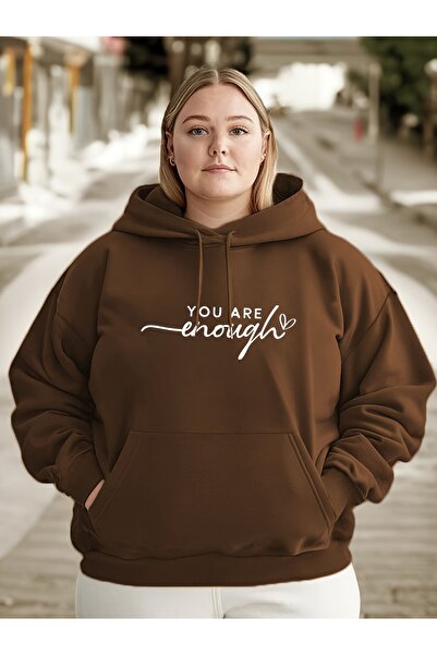 Jakinta Outdoors Unisex Kapüşonlu Baskılı Kanguru Cepli Şardonlu Sweatshirt