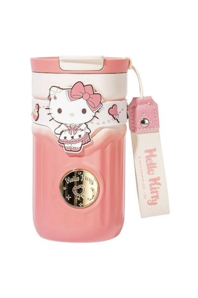 Sanrio Hello Kitty Termos Hello Kitty, 500 ml, Runxi Life Hall, izolație termică, design Kawaii, compact și portabil