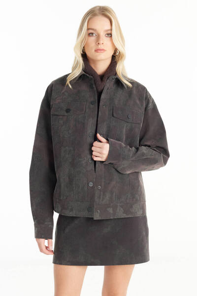 Ted Baker BORDO JAKARLI OVERSİZE CEKET