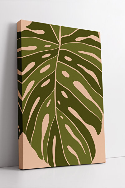 KOSS Dijital Tablou de pânză cu model de frunze de monstera tropicală – Decor...