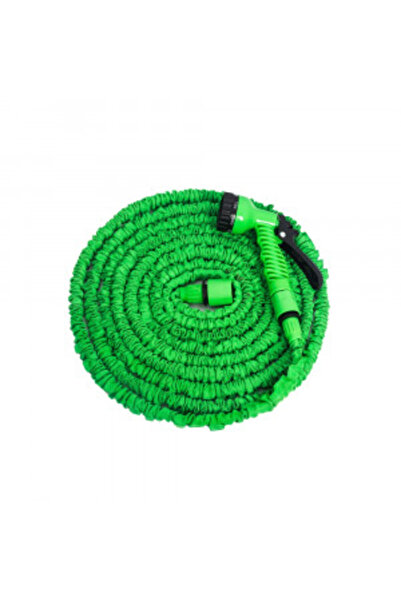 Artenova Green Extendable Hose 30 meters, 7-position watering gun and watering accessories included