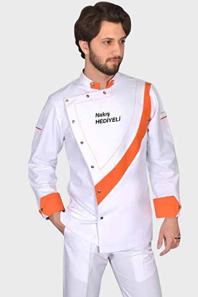 Üniformanya Jachetă de bucătar cu cadou cu nume Jachetă de bucătar Uniformă d...