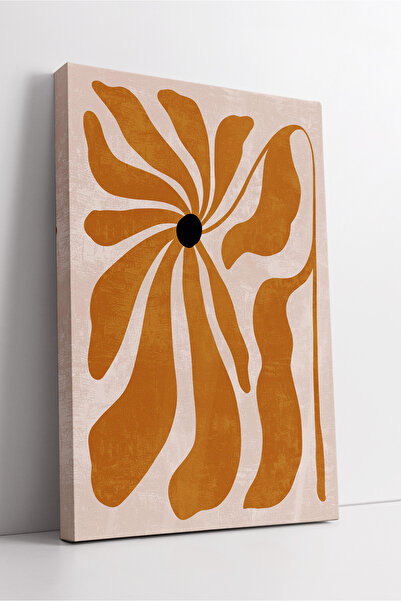 KOSS Dijital Pictură pe pânză boho cu model de flori portocalii Decor modern ...