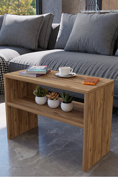 alpaevmobilya Modern Orta Sehpa – Çok Amaçlı Dikdörtgen Tasarım, Alt Raflı Sa...