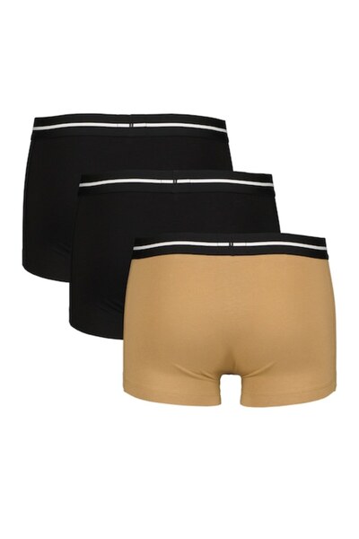 BOSS logo-band boxer set - 3 pairs, Black, Camel, M