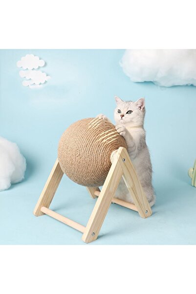 zola Scratching toy for cats, sisal ball, 20x17 cm, beige