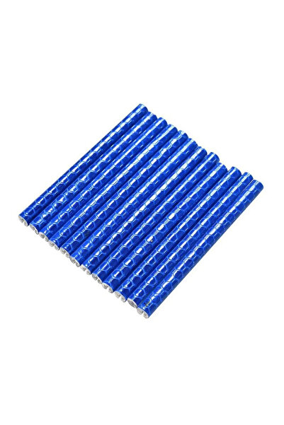 zola Set of 12 reflective tubes for bicycle spokes, weatherproof, 7.5 cm, blue