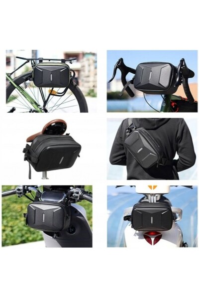 zola Bicycle bag, bag type, handlebar attachment with velcro, polyester, 25 x 8 x 16 cm, black