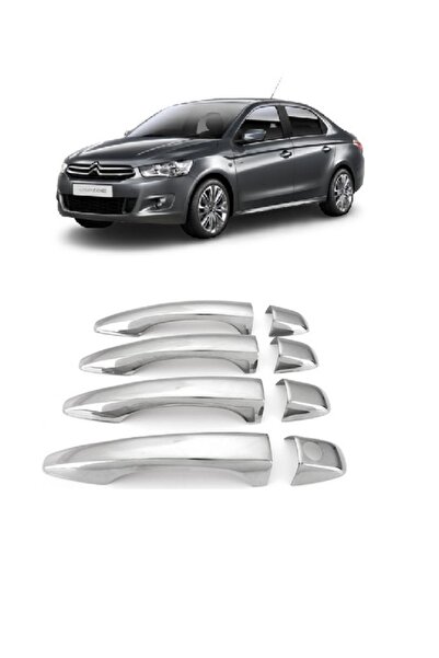 CHROMELINE Citroen C Elysee Krom Kapı Kolu 2011-2023 Paslanmaz Çelik 8 Parça