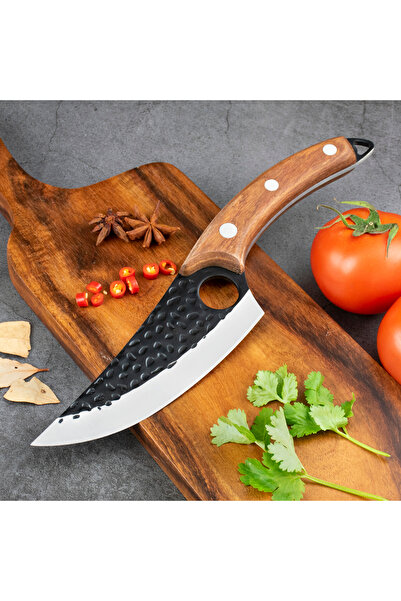 Alpargos El Dövmesi Sırp Kasap Bıçağı (Gül Ağacı Saplı )