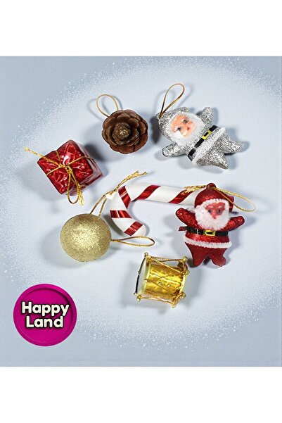 Happyland Christmas Pine Tree Ornament Nine Mixed Ornaments Christmas Ornamen...