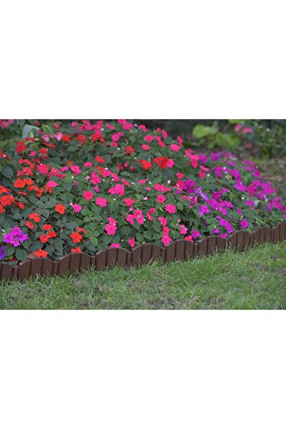 EasyFlex 4.5-inch Adirondack Decorative Wood-Look Garden Edging, 5m, Brown (3600BR-15C-6)