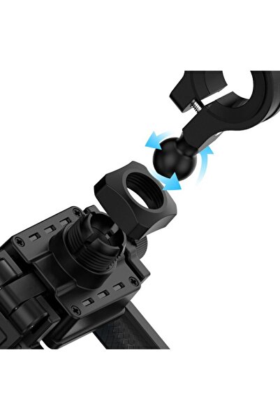 zola Phone holder, for bicycle handlebar, plastic, 360 degree rotation, handle size 10x13x9 cm, black